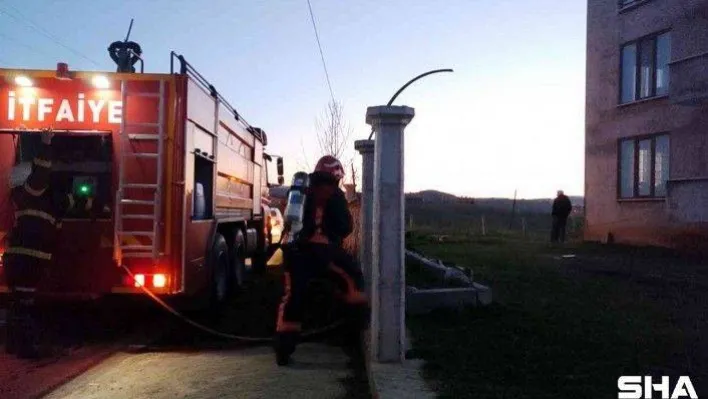 Binanın kazan dairesinde çıkan yangın paniğe sebep oldu