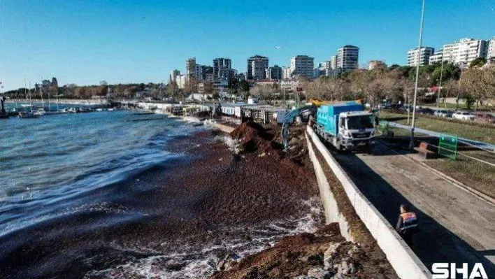 Caddebostan sahilindeki kirlilik havadan ve sualtından görüntülendi