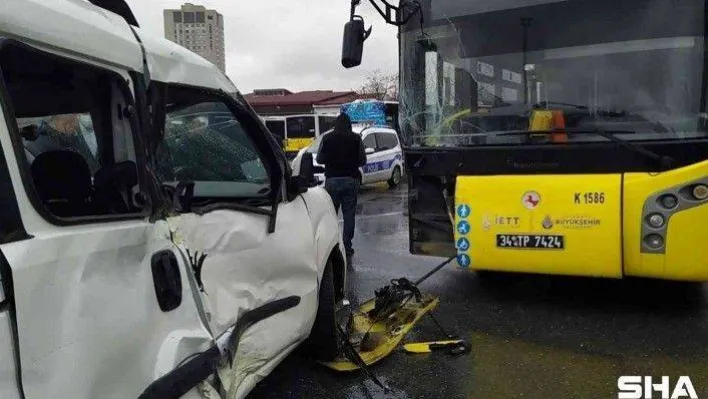 İETT Garajı'nın içinde kaza: 2 yaralı