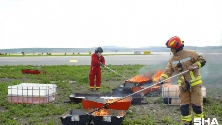 İstanbul Havalimanı'nda nefes kesen acil durum tatbikatı