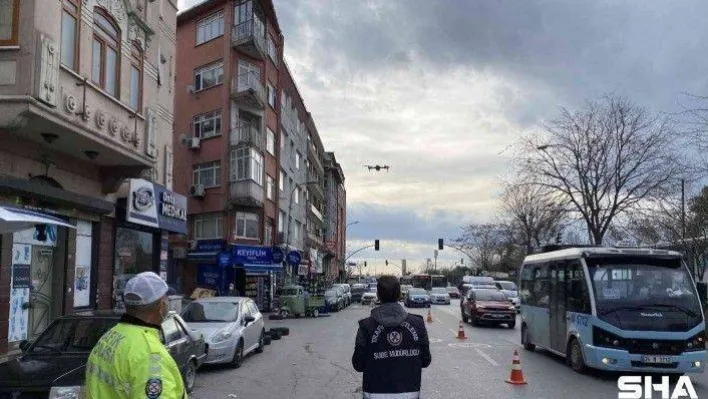 Kadıköy'de drone destekli denetimde kırmızı ışık ihlaline ceza yağdı