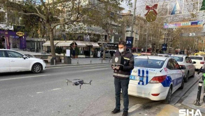 Kadıköy'de drone destekli emniyet kemeri uygulamasından kaçamadılar