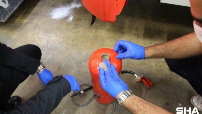 Kapıkule'de 13 milyon liralık operasyon: Yangın tüpüne 13 kilo eroin sakladılar