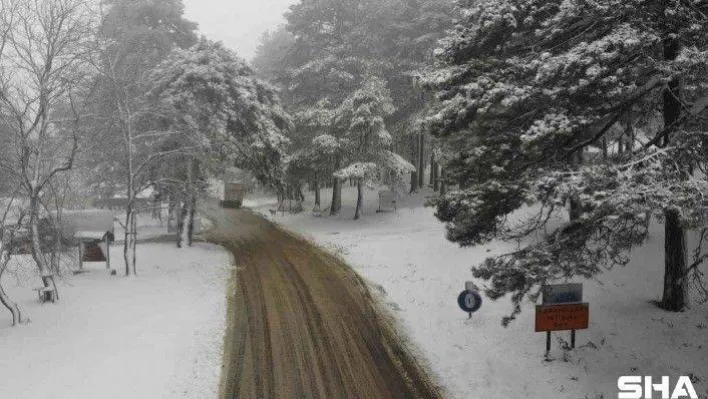 Kazdağları'nda kar şiddetini artırarak devam ediyor
