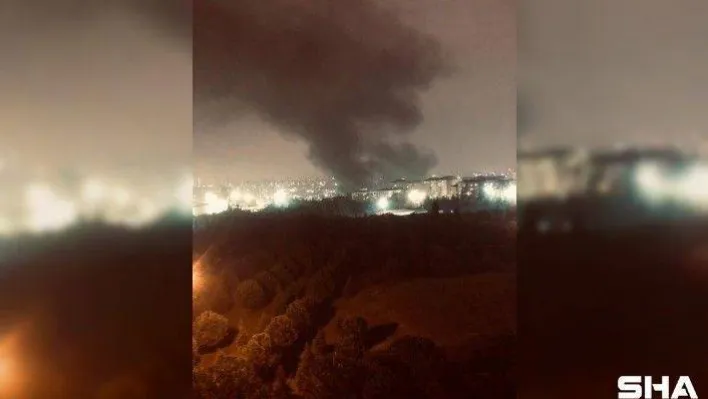 Lastikçi dükkanında yangın, lastikler alev alev yandı