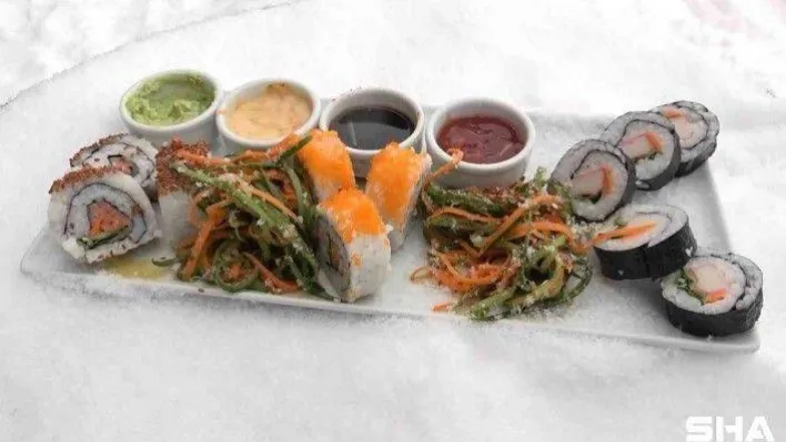 (Özel) 2 bin metrede, eksi 10 derecede 'sushi' keyfi