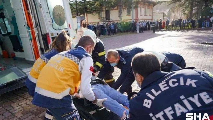 (ÖZEL) Gerçeği aratmayan yangın tatbikatı nefes kesti