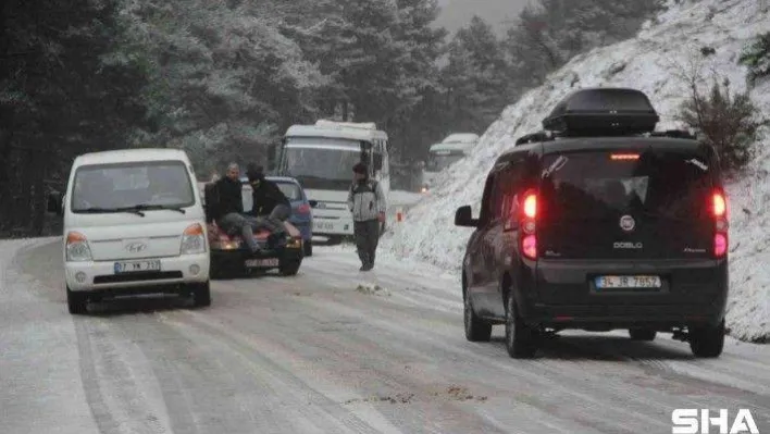 (Özel) Kazdağları'nda kar çileye döndü