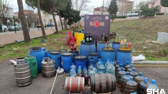 Tekirdağ'da 7 ton sahte içki ele geçirildi: 52 kişi yakalandı