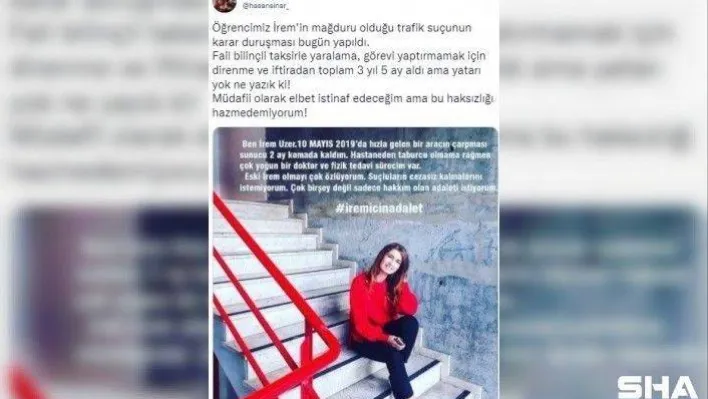 Üniversiteli İrem'e çarpan sanığın davasında karar