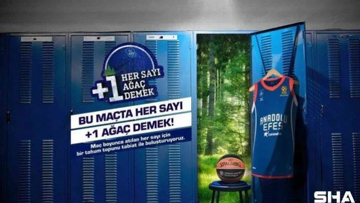 Anadolu Efes - Asvel maçında atılacak her sayı ağaca dönüşecek