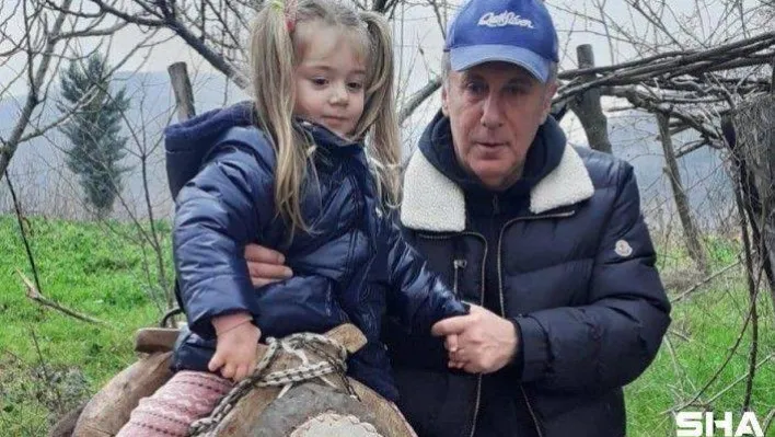 Memleket Partisi Genel Başkanı Muharrem İnce, torununu eşekle gezdirdi