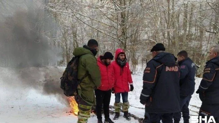 Ormanda kaybolan 4 kişi, 10 saat sonra bulundu