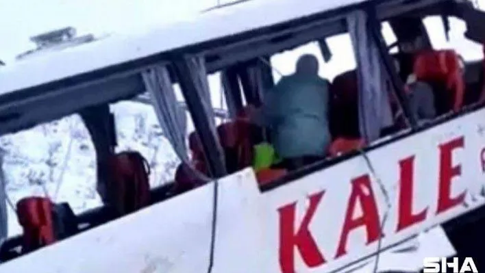 Otobüs kazasının ilk görüntüleri ortaya çıktı: Acılı kadının eşine seslenişi yürekleri dağladı