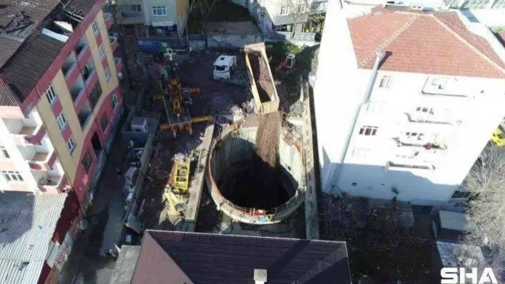 Sancaktepe'de yapımı durdurulan metronun tünelleri molozla kapatılıyor