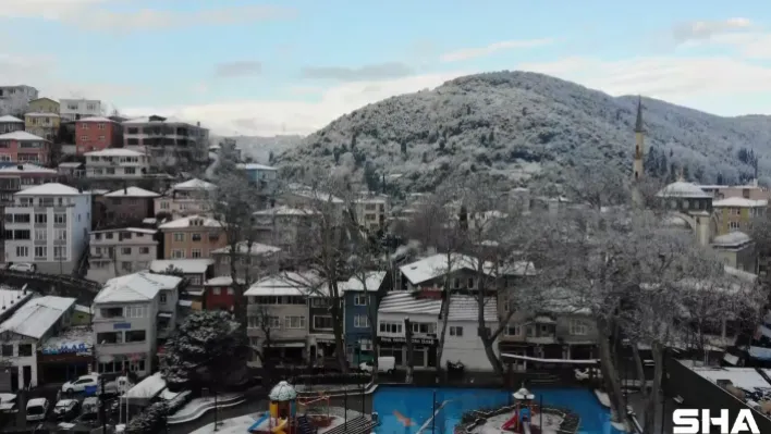 Sarıyer'de oluşan kartpostallık görüntü havadan görüntülendi