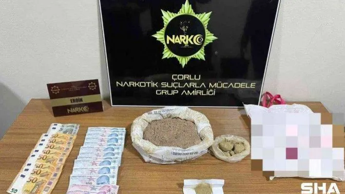 Tekirdağ'da 2 kilo eroin ele geçirildi