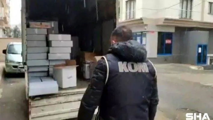 Tekirdağ'da bir kamyonet dolusu makaron ele geçirildi