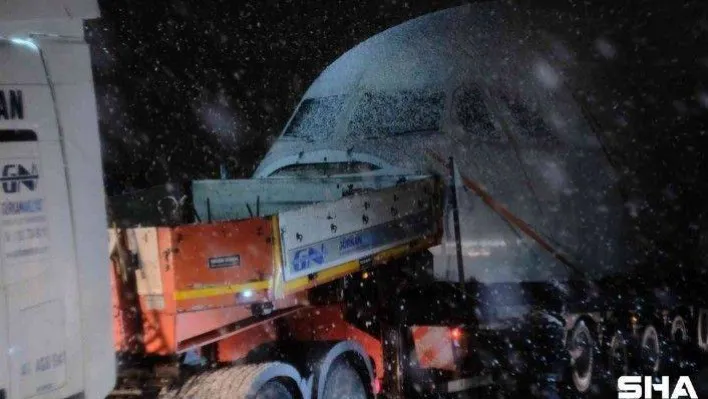 Yurtdışına satılan Airbas A-300 yolcu uçağı 12 parçaya bölünerek taşındı