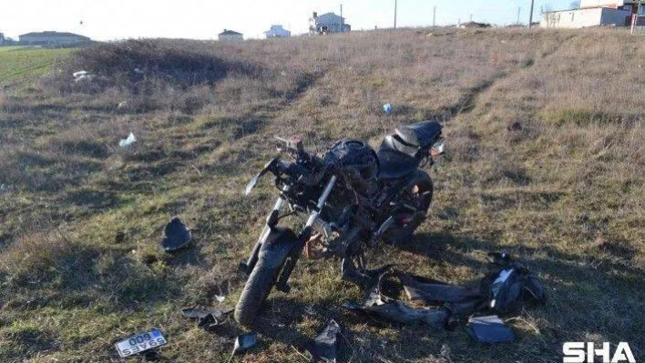 Alkollü sürücünün kullandığı motosiklet takla attı, hurdaya döndü: 2 yaralı