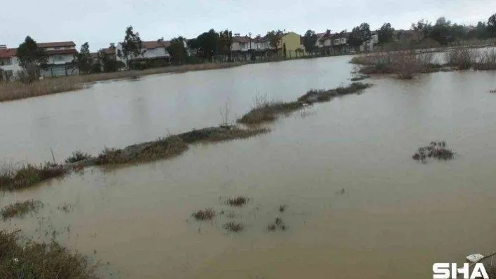 Balıkesir'de arazileri sular bastı, arı kovanları su altında kaldı