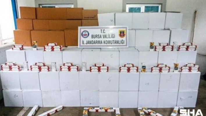 Bursa'da 500 bin liralık kaçak makaron ele geçirildi