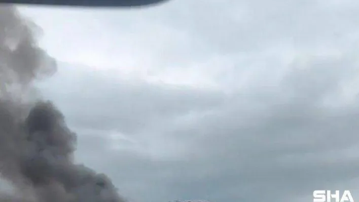 Bursa'da kütük yüklü kamyon alevlere teslim oldu