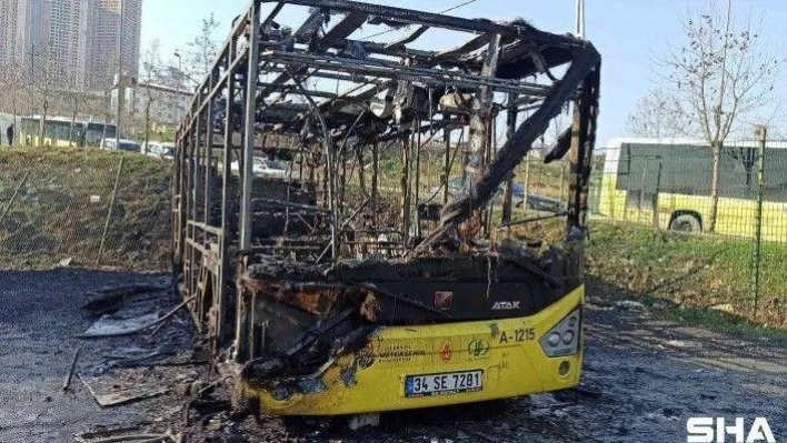 Esenyurt'ta park halindeki İETT otobüsü alev topuna döndü
