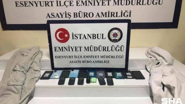 Fare gibi duvarı delip binlerce liralık telefon çaldılar