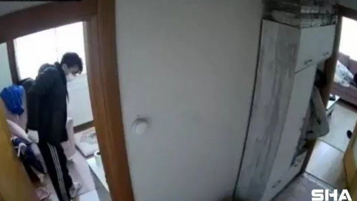 Kartal'da maskeli hırsızlar daire içi kameraya yakalandı