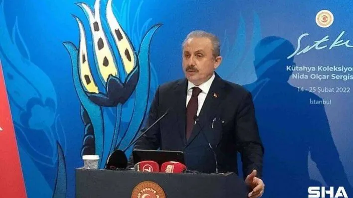 Kütahya Koleksiyonu Nida Olçar Sergisi, TBMM Başkanı Şentop'un katılımıyla açıldı