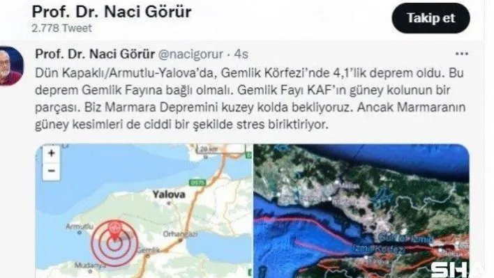 Prof. Dr. Görür Bursa Gemlik Körfezi depremi sonrası uyardı