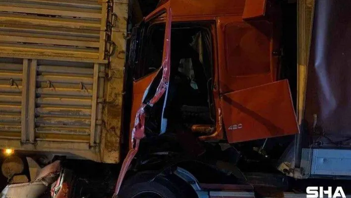 Tekirdağ'da iki tır çarpıştı, sıkışan sürücü kurtarıldı