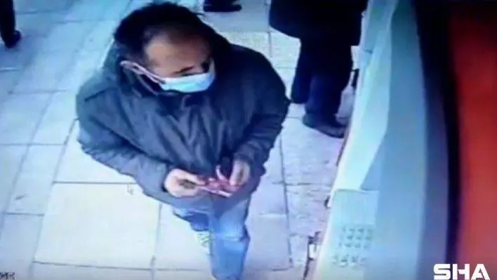 ATM'de unutulan emekli maaşını kapan hırsız kamerada
