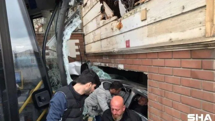 Beykoz'da pedalı sıkışan Özel Halk otobüsü dehşet saçtı: 6 yaralı