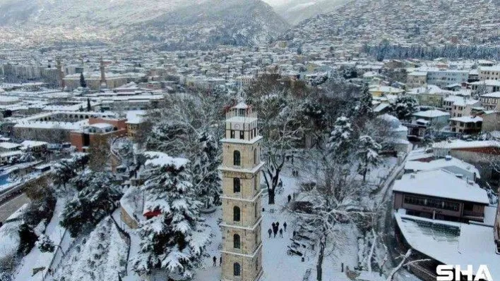 Bursa'nın simge yerlerinden kar manzaraları