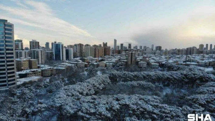 İstanbul'da Aybar kar fırtınasından geriye kalanlar havadan görüntülendi