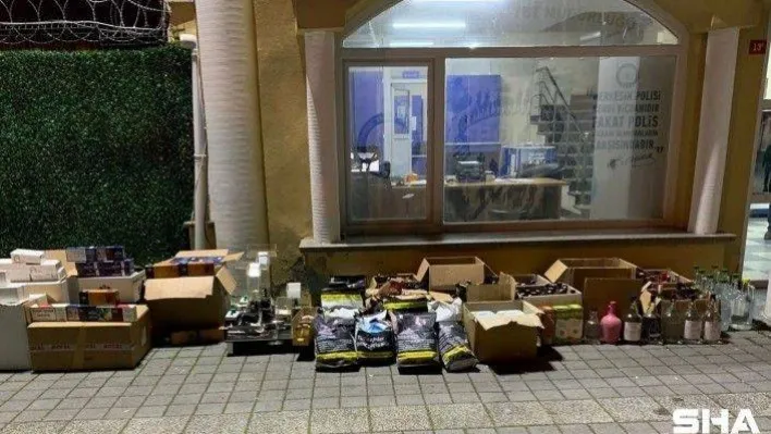 Kamiloba'da kaçak alkol ve tütün operasyonu