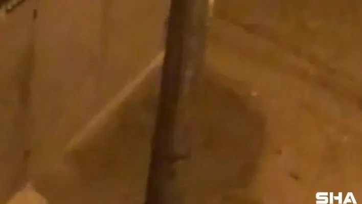 Makasla kesti, çöp kovalarını böyle çalmaya kalkıştı