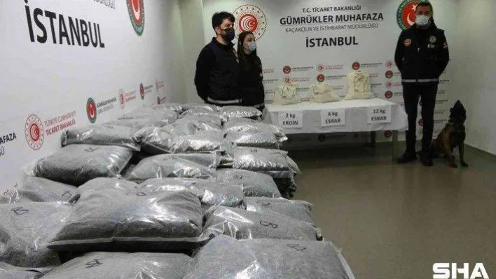 Sabiha Gökçen Havalimanı'nda operasyonlarda 200 kilogram uyuşturucu ele geçirildi