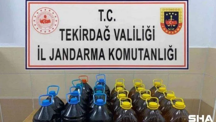 Şarköy'de 110 litre sahte şarap ele geçirildi