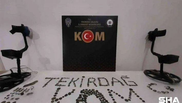 Tekirdağ'da Roma dönemine ait 350 parça ele geçirildi