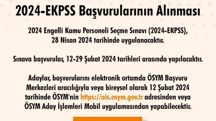 2024 EKPSS başvuruları başladı