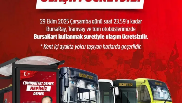 29 Ekim Cumhuriyet Bayramı'nda ulaşım ücretsiz