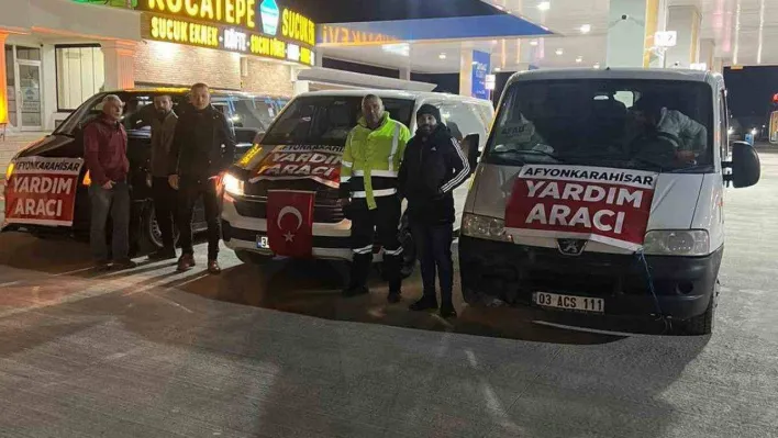 Afyonkarahisar galericiler esnafından deprem bölgesine yardım