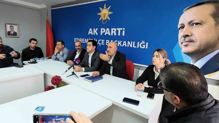 AK Parti Edremit İlçe Başkanı Tuna: 'Milletin iradesine saygımız tam'