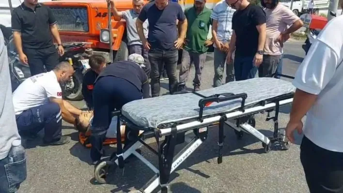 Akyazı'da tanker ile motosiklet çarpıştı: 1 yaralı