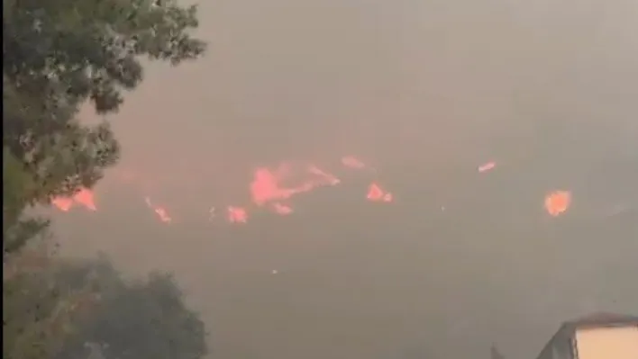 Alevler şifalı içmeler tesisine doğru ilerliyor