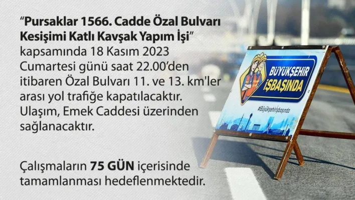 Ankara Büyükşehir Belediyesi'nden katlı kavşak inşaatı