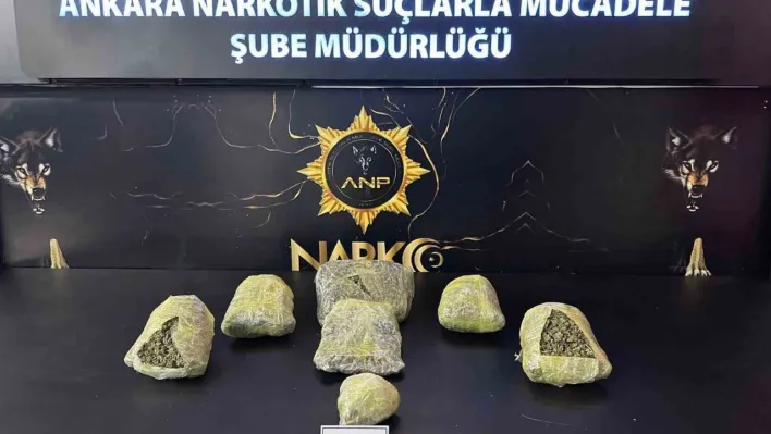 Ankara'da 3 kilogramdan fazla esrar ele geçirildi